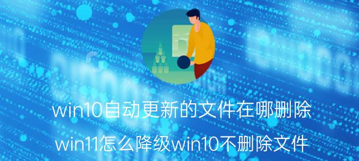 win10自动更新的文件在哪删除 win11怎么降级win10不删除文件？